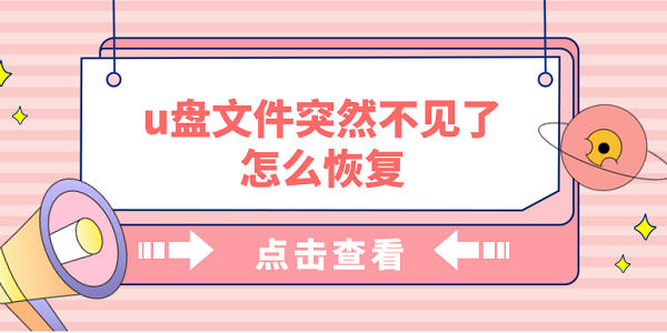 u盤文件突然不見了怎么恢復(fù) 推薦這4個修復(fù)方法