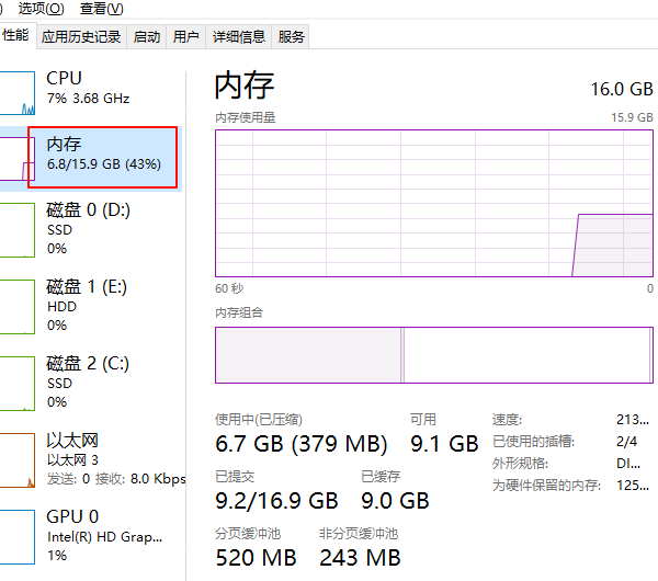 通過任務(wù)管理器查看電腦運存