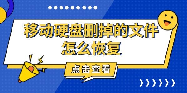 移動(dòng)硬盤(pán)刪掉的文件怎么恢復(fù)