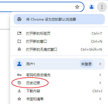 檢查瀏覽器自帶歷史記錄功能