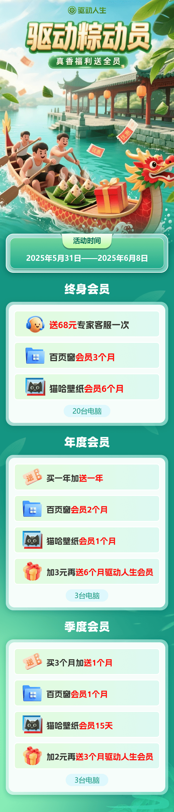 多種套餐選擇，滿足不同需求