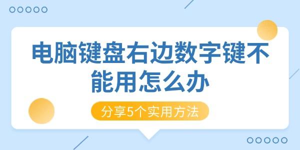 電腦鍵盤右邊數(shù)字鍵不能用怎么辦