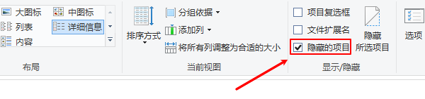 隱藏的項(xiàng)目