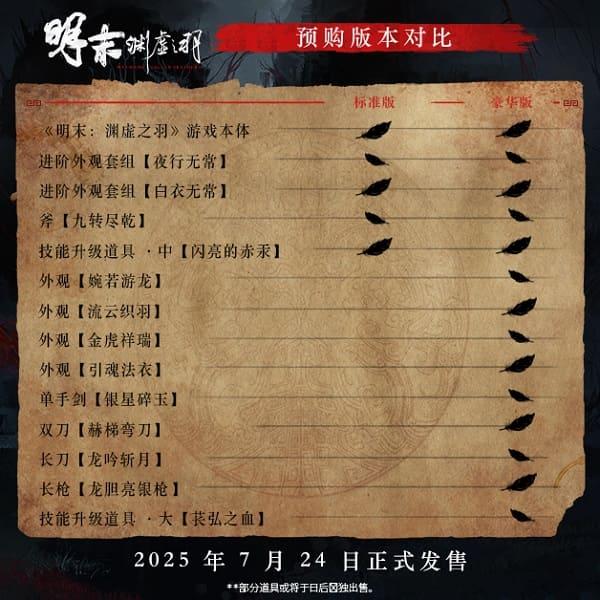 預(yù)購版本內(nèi)容對比