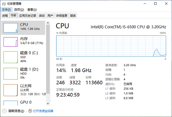 查看運行時性能